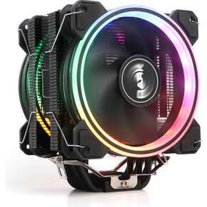 Freezer X128 2x12cm FRGB LED Intel & AMD Uyumlu PWM Fanlı 4x Isı Borusu İşlemci Soğutucu (DKCCX128)