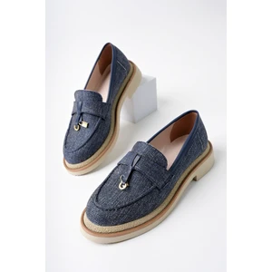 Marshetta Shoes Loressa Model Lacivert Keten Kadın Loafer Günlük Ayakkabı