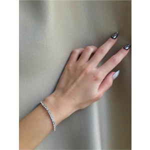 Silver Su Yolu Taşlı Bileklik - Halhal