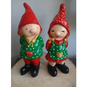 Yılbaşı El Yapımı Bahçe Decor Cüce 2'li Set