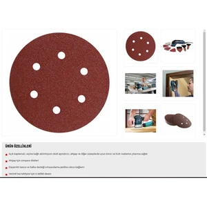 180 Kum 5'li Zımpara 150MM