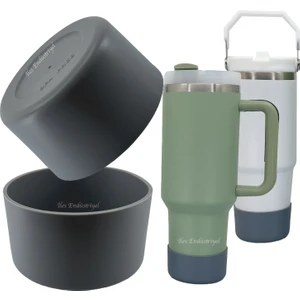 Quencher & Iceflow Kaymaz Silikon Termos Kupa Taban Koruyucu, Gri 1 Adet