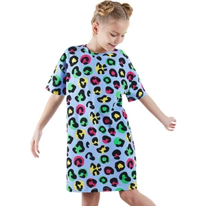 Leopar Kız Çocuk Oversize Elbise