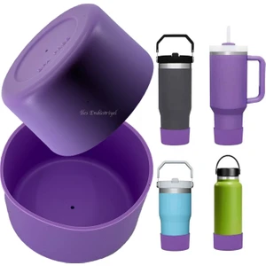 Quencher & Iceflow Kaymaz Silikon Termos Taban Koruyucu, Lila 1 Adet