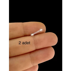 Ares Collection 2 Adet Bioplast Şeffaf Esnek Piercing
