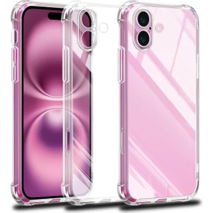 Caseart Apple iPhone 16 Plus Kapak Kamera Korumalı Airbag Antishock Köşe Korumalı Şeffaf Silikon Kılıf