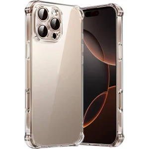 Caseart Apple iPhone 16 Promax Kapak Kamera Korumalı Airbag Antishock Köşe Korumalı Şeffaf Silikon Kılıf