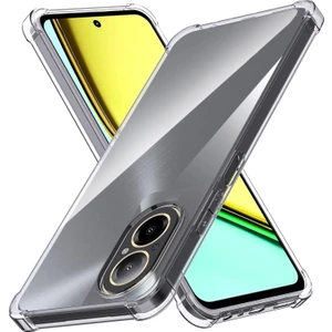 Caseart Realme C67 Kapak Kamera Korumalı Airbag Antishock Köşe Korumalı Şeffaf Silikon Kılıf