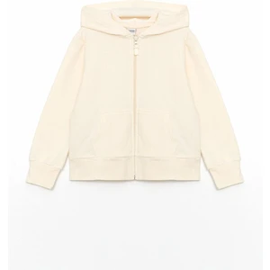 Kapüşonlu Kız Çocuk Fermuarlı Sweatshirt