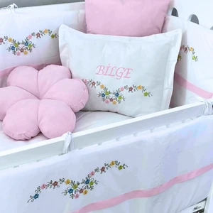 Kista Baby Bebek Uyku Seti Nevresim Takımı 60x120 Flower Pembe