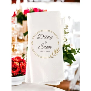 Lion Baskı ve Organizasyon Kişiye Özel Sade Söz, Nişan, Düğün Temalı Baskılı Peçete 20’li