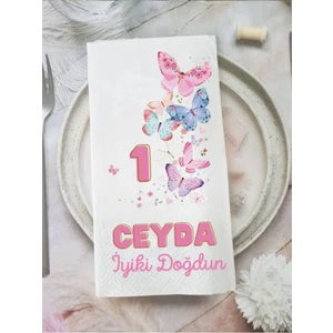 Lion Baskı ve Organizasyon Doğum Günü Baskılı Peçete 20 Adet