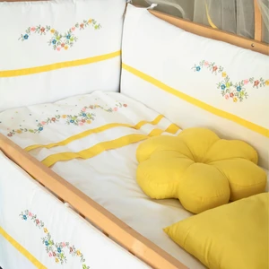 Kista Baby Park Yatak Bebek Uyku Seti Nevresim Takımı 70x110 Flower Sarı