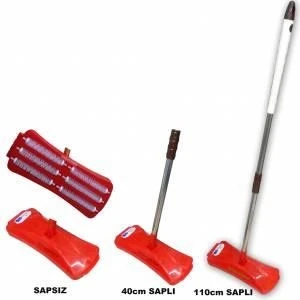Elektrik+Şarj Derdi Yok 110CM Metal Saplı Pratik Halı Süpürgesi 6 Döner Fırçalı Gırgır Plastik Hazne