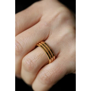 Yenigün Kuyumculuk 14 Ayar Altın 3 Sıra Ajda Yüzük