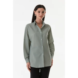 Çizgili Oversize Gömlek