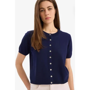 Regular Fit Bisiklet Yaka Basic Düz Triko Hırka E5770AX25SM