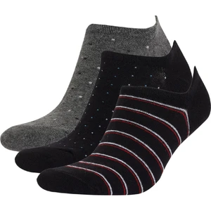Erkek 3'lü Pamuklu Sneaker Çorap D9942AXNS