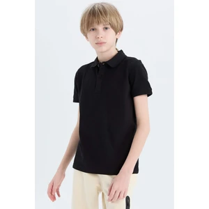 Erkek Çocuk Polo Yaka Basic Düz Pike Kısa Kollu Tişört K1689A625SM