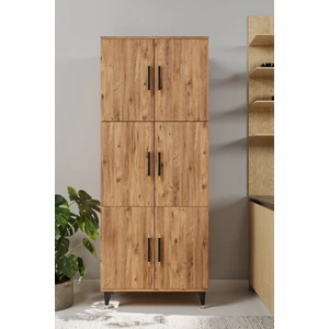 Wood House Pare Çok Amaçlı Dolap Çam(6kapak,5bölmeli, Çok Amaçlı Dolap,banyo,balkon,kiler,ayakkabı)