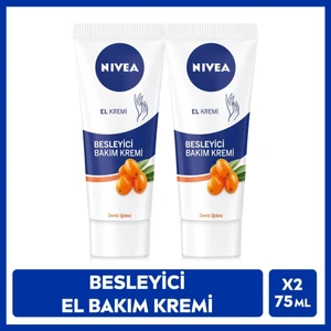 Nıvea Besleyici Bakım El Kremi 75 ml - Deniz Iğdesi ve E Vitamini x 2