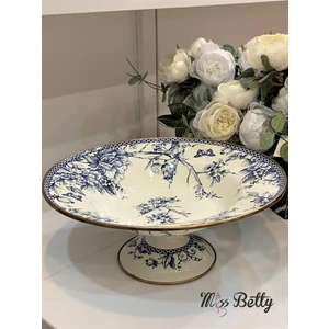 Miss Betty Blue Life Emaye Ayaklı Meyvelik 30 cm