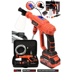 21V Kömürsüz Motor Yüksek Basınçlı Akülü Oto Araba Yıkama Makinesi Şarjlı