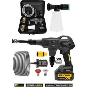 21V Yüksek Basınçlı Kömürsüz Motor Akülü Oto Araba Yıkama Makinesi Şarjlı