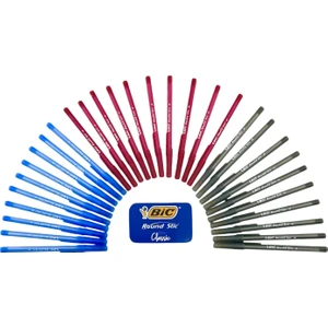 Sırımsı Bic Round Stic Tükenmez Kalem Karışık 3 Renk 30 Adet