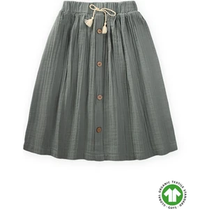 Organik Müslin Etek 2-8 Yaş Çağla Yeşili