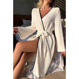 Merry See Özel Örme Kumaş Önden Bağlamalı Robdeşambr