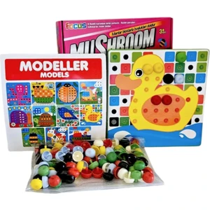 Mosaic - Mushroom - Renkli Mantar Parçaları Yerleştirme Kutu Oyunu