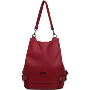 Yıkama Deri Hem Sırt Hem Omuz Kadın Çantası 21K Barcelona 1606