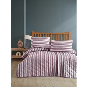 Kapitoneli Çizgili Desenli Elyaf Dolgulu Çok Amaçlı Yatak Örtüsü