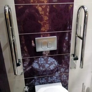 Engelli Tutunma Barı Tuvalet Kağıtlıklı Banyo Wc Küvet Paslanmaz 2'li Set