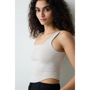 Corset Look Seamless Bej Üst