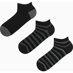 Erkek Stripe 3lü Çok Renkli Patik Çorap