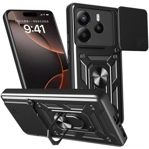 Xiaomi Redmi Note 14 Kılıf Kamera Korumalı Yüzüklü Pars Tank Kapak