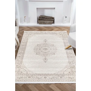 Kreasyon Halı Nazende NZ007 Bej Yumuşak Dokulu Salon Mutfak Koridor Oturma Odası Yolluk Halı Makine Halısı