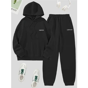 Yoho Sport California Baskılı Üç Iplik Ünisex Oversize Eşofman Takımı