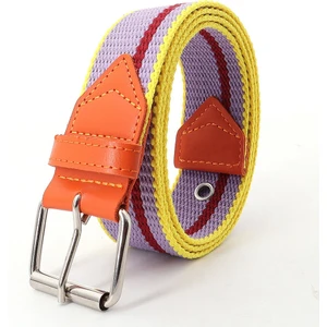 Smart ConneX 3.8cm Genişlik Renkli Polyester-Pamuk Canlılık Alaşımlı Iğne Toka Kemer - Genç Tarz & Kişilik Tasarımı (Yurt Dışından)