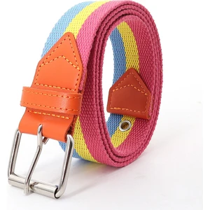 Smart ConneX 3.8cm Genişlik Renkli Polyester-Pamuk Canlılık Alaşımlı Iğne Toka Kemer - Genç Tarz & Kişilik Tasarımı (Yurt Dışından)