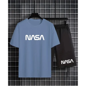 Yoho Sport T-Shırt Şort Takım Nasa Yazı Baskılı