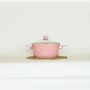 Seramik 24 cm Derin Tencere Pembe