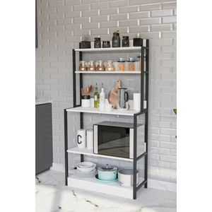 Yg Decor Mutfak Standı Bazalı 5 Raflı Kahve Köşesi Mutfak Rafı Mutfak Bangosu Mutfak Dolabı Çok Amaçlı Dolap