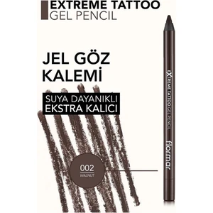 Suya Dayanıklı Jel Göz Kalemi Extreme Tattoo Gel Pencil - 002 Walnut
