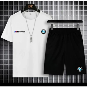 Yoho Sport Yeni Sezon Mpower Baskılı Oversize Tshirt - Slim Fit Pamuklu Şort 2'li Takım
