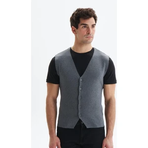 Erkek Slim Fit Basic %100 Pamuk Triko Yelek K9KRO0853