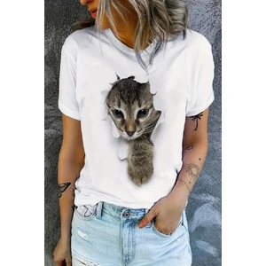 Yoho Sport Kedi Baskılı Original Ünisex  Pamuklu Yeni Sezon Yazlık T-Shirt