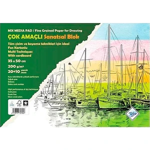 Art Liva 35x50 20+10 Sayfa 200 gr Multi Teknik Fon Kartonu Resim Defteri Sd-405